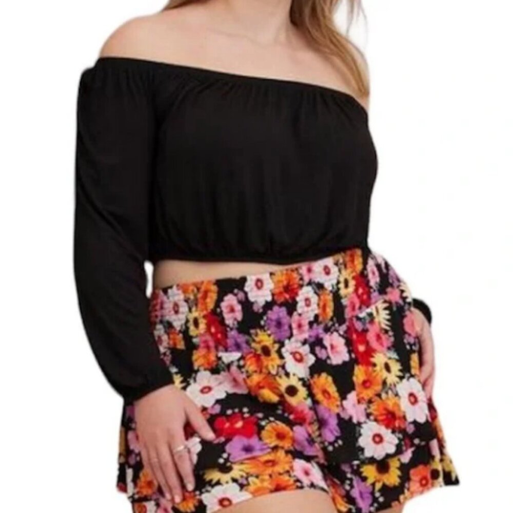 Super Soft By Torrid Off Shoulder Cropped Top